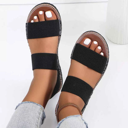 Elastic Band Open Toe Sandals