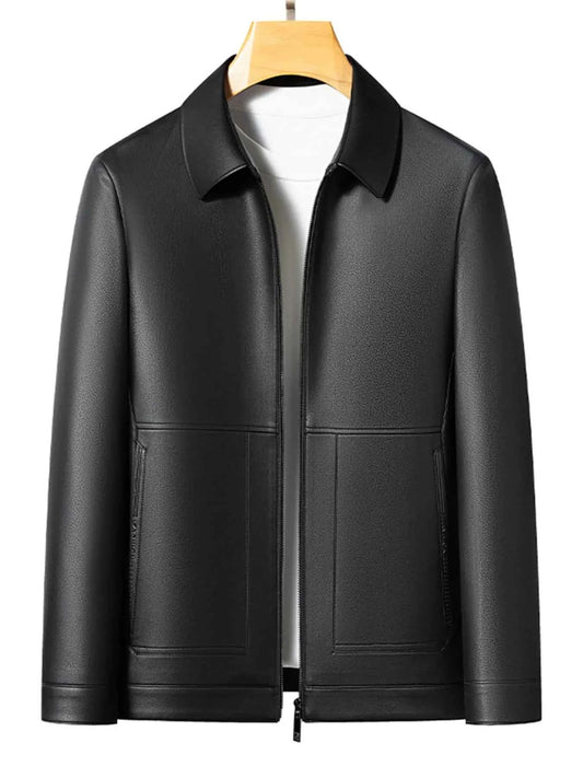 Men's Plus Size Zip Up Long Sleeve Jacket