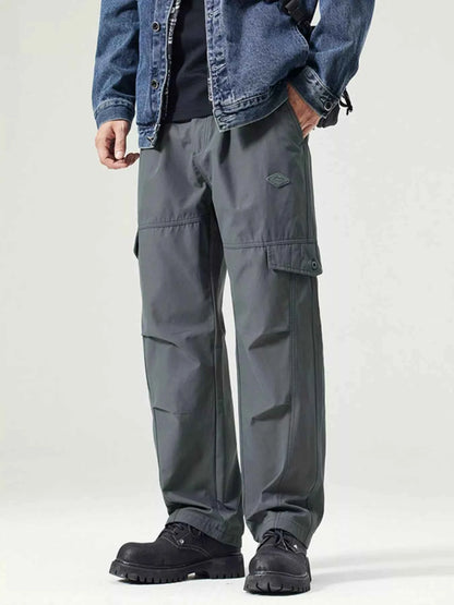 Men's Full Size Wide Leg Cargo Pants Plus Size