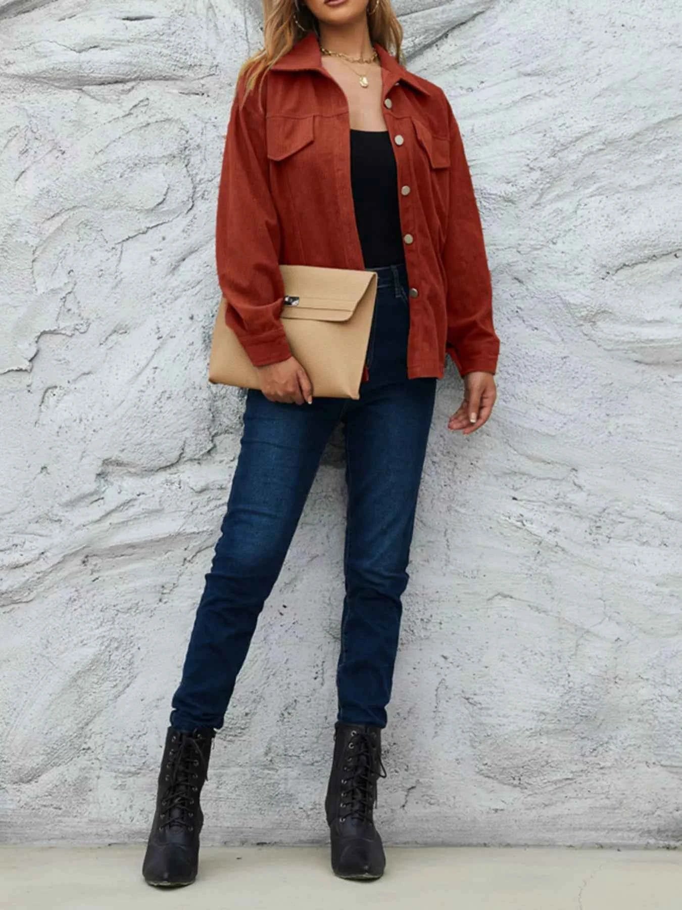 Corduroy Button-Down Shacket