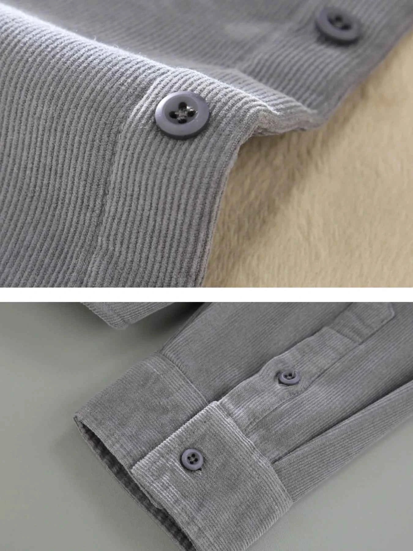 Men's Plus Size Button Up Long Sleeve Jacket