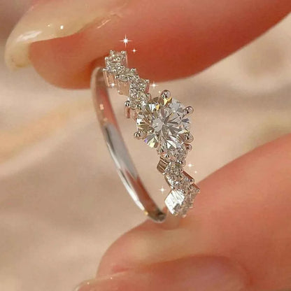 2 Carat 925 Sterling Silver Moissanite Ring