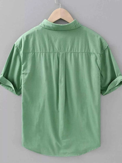 Men's Plus Size Button Up Short Sleeve Shirt