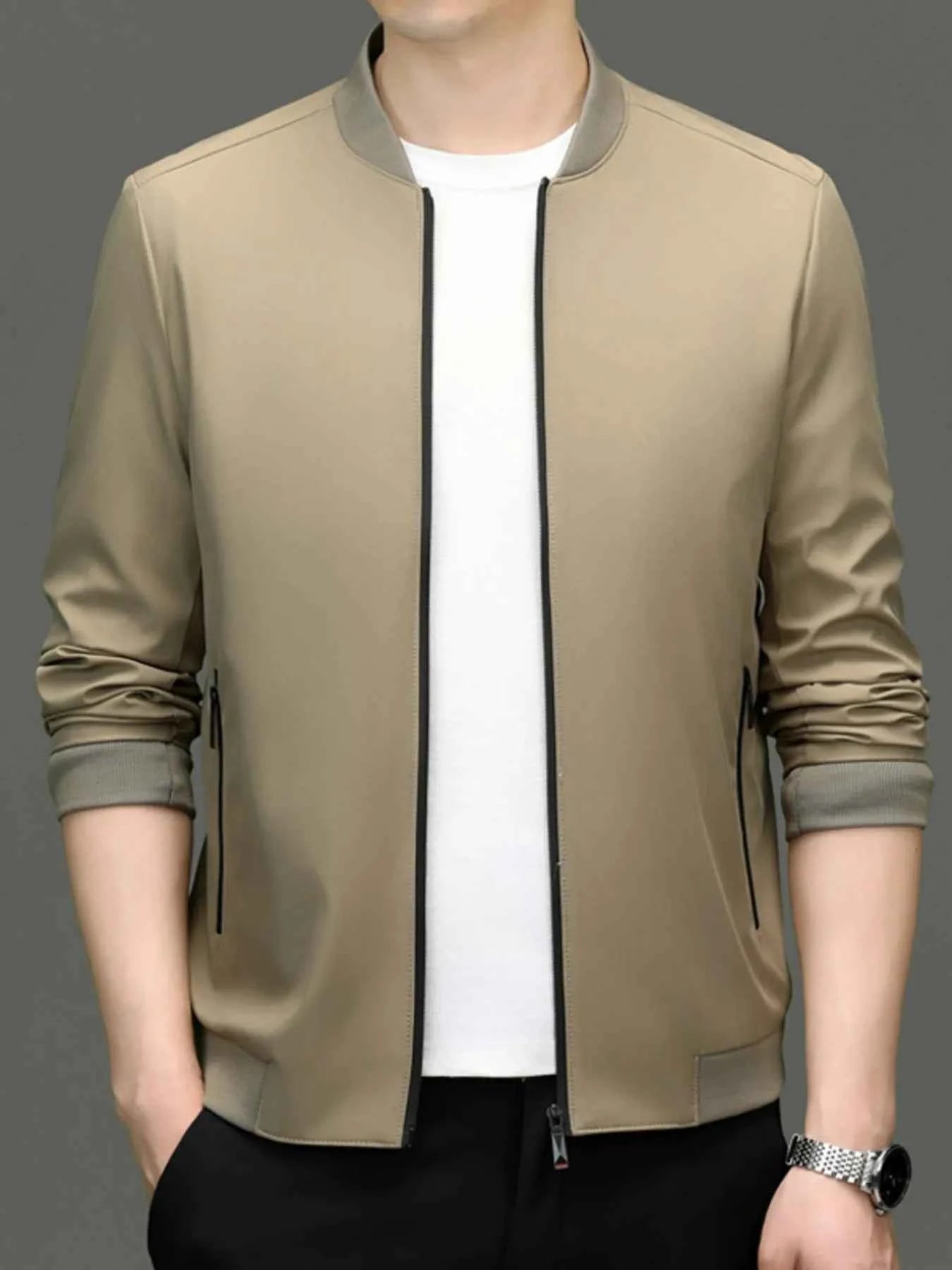 Men's Zip Up Long Sleeve Jacket