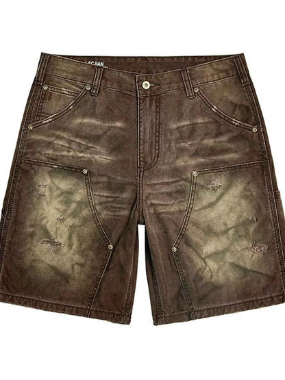 Men's Camouflage Cargo Shorts with Multi-Pocket Design