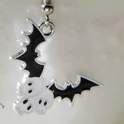 Halloween Bat Drop Earrings