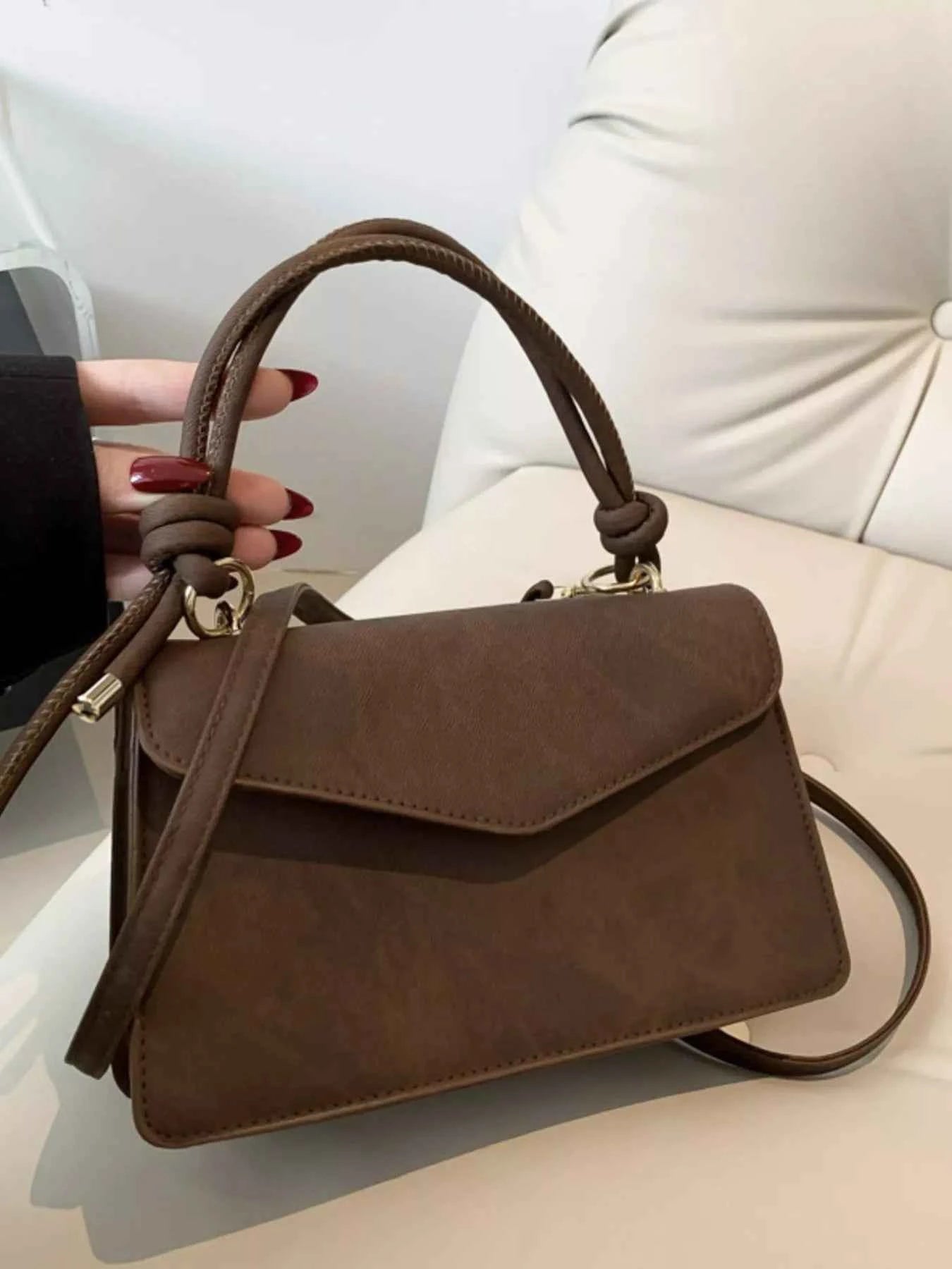 Flap Crossbody Bag with Top Handle