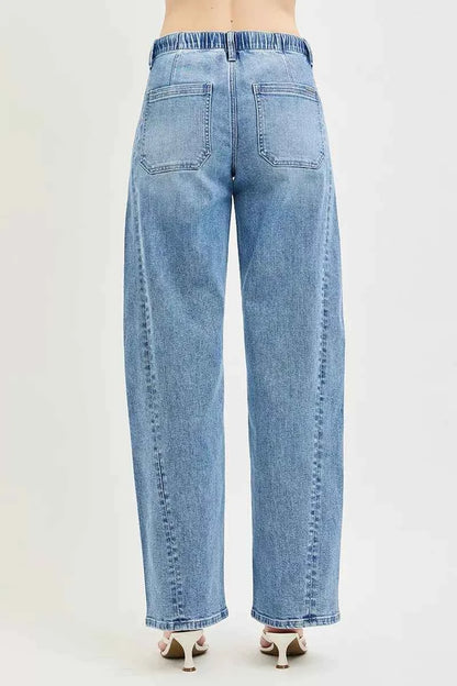 RISEN Relaxed Fit Drawstring Waist Jeans