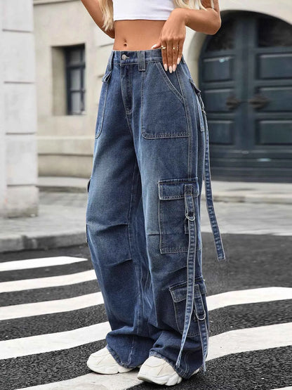 Wide Leg Cargo Jeans