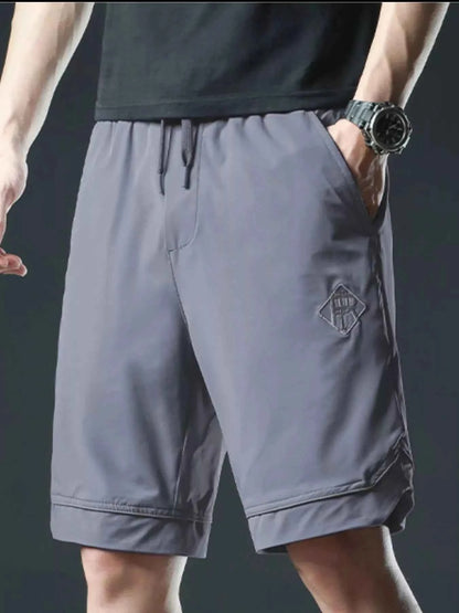 Men's Plus Size Drawstring Shorts with Pockets