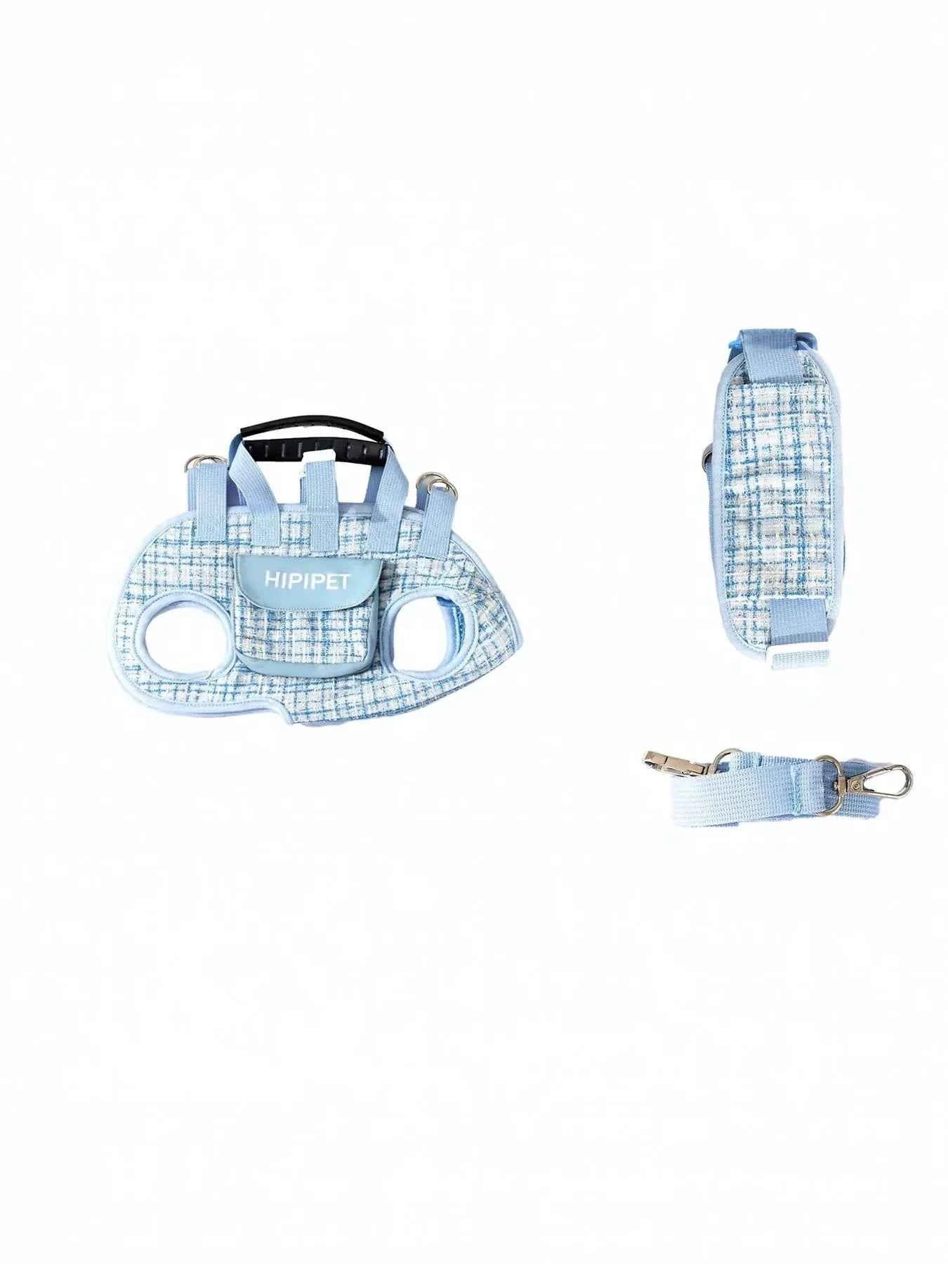 Plaid Pet Collar Harness and Leash Set