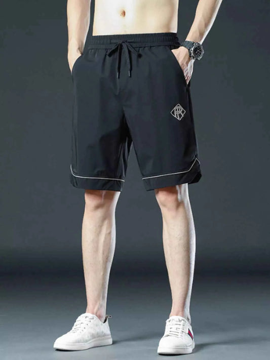 Men's Plus Size Drawstring Shorts with Pockets