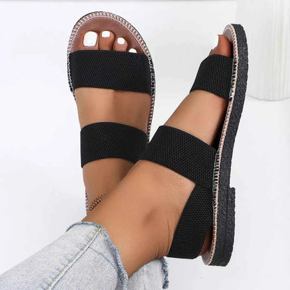 Elastic Band Open Toe Sandals