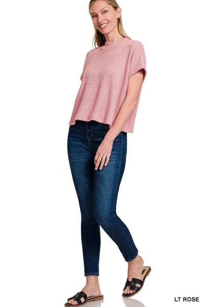 Zenana Sweater Boxy Top & Long Pants Set