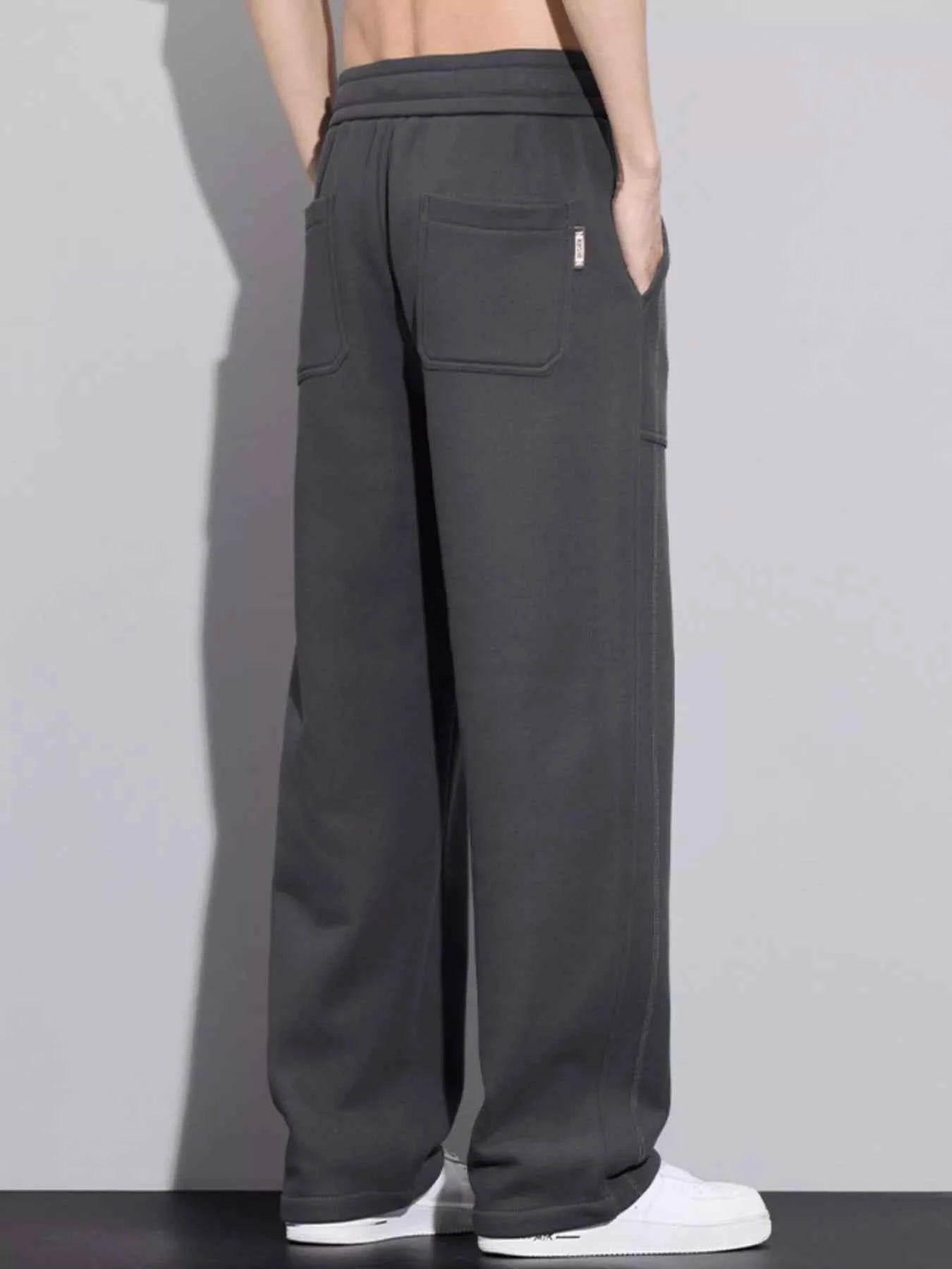 Men's Plus Size Casual Drawstring Wide-Leg Pants