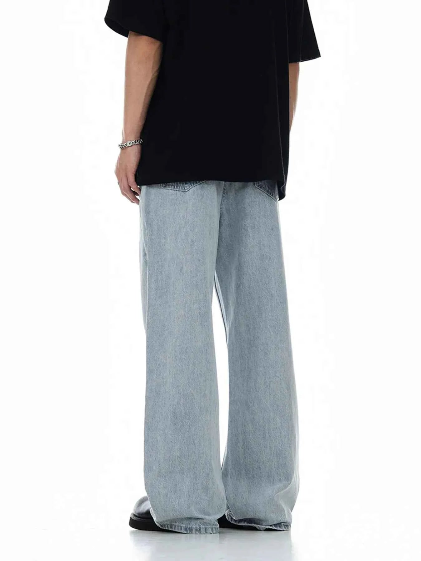 Men's Wash Wide Leg Jeans