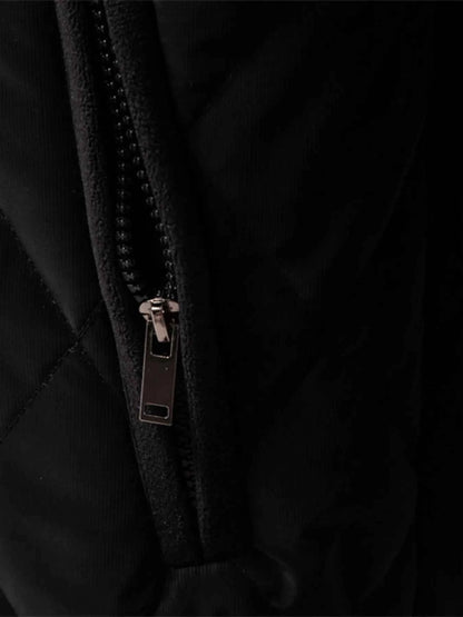Men's Quilted Snap Down Long Sleeve Jacket