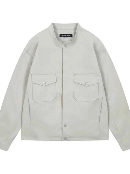 Men's Long Sleeve Jacket with Chest Pockets