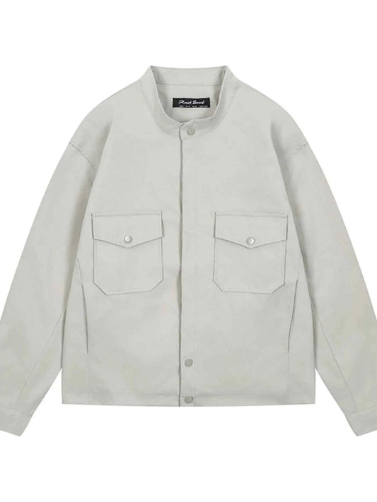 Men's Long Sleeve Jacket with Chest Pockets