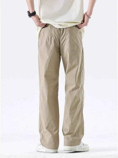 Men's Full Size Wide-Leg Relaxed Fit Pants Plus Size
