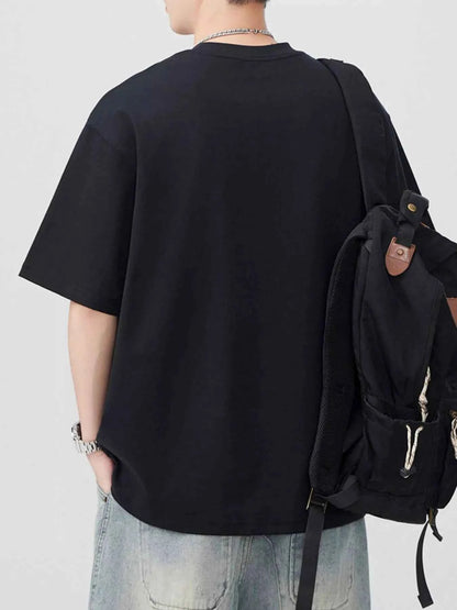 Men's Plus Size Round Neck Short Sleeve T-Shirt