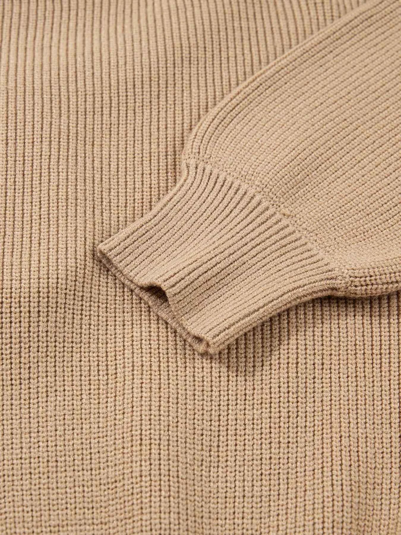 Pearl Embellished Keyhole Ribbed Sweater Dress