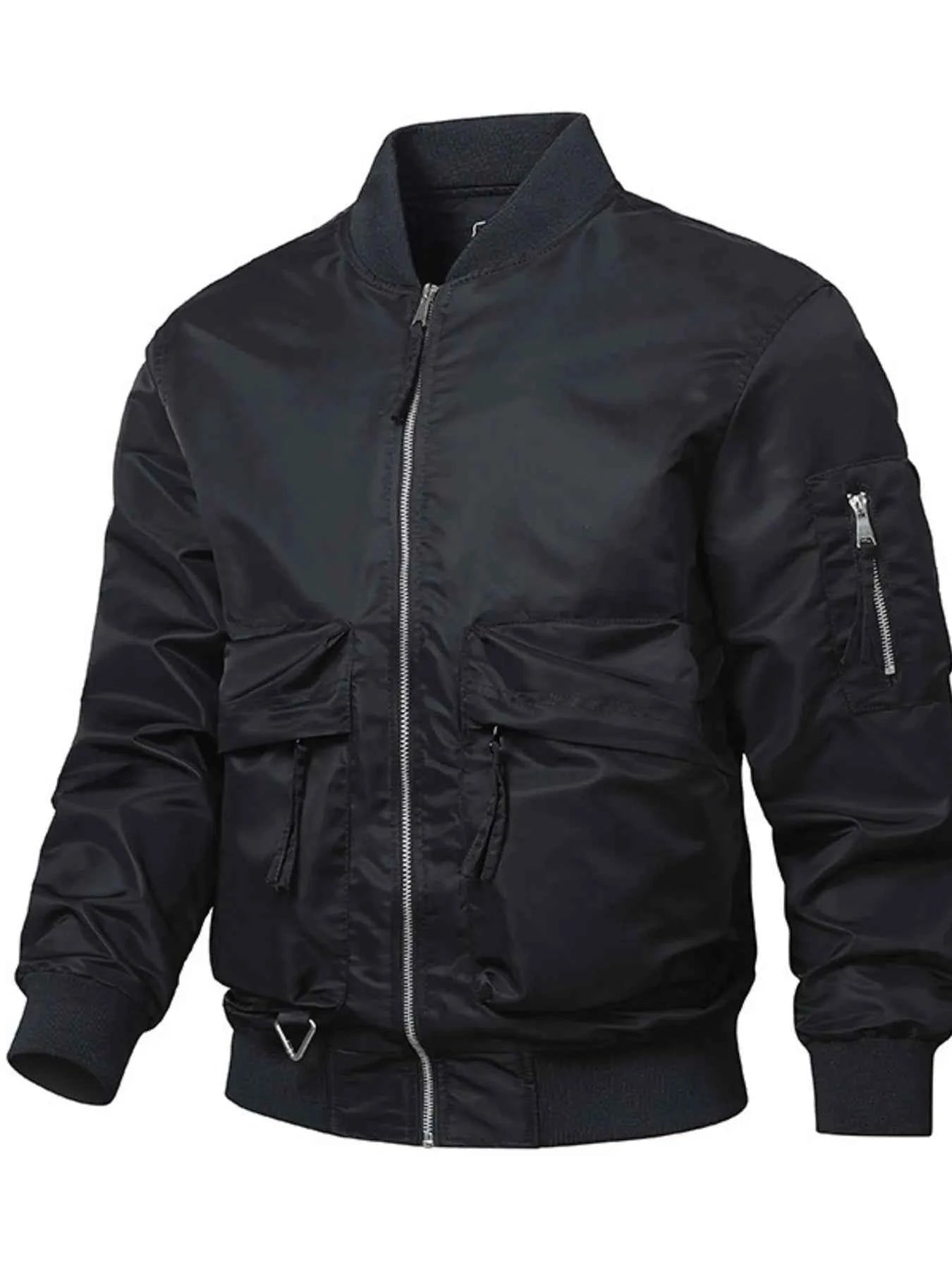 Men's Plus Size Zip Up Long Sleeve Jacket