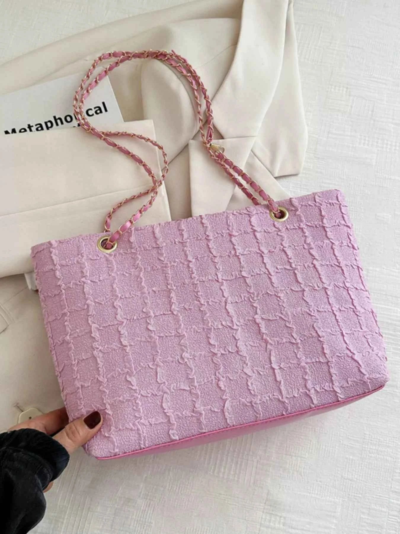 Tweed Chain Shoulder Bag