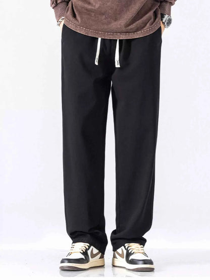 Men's Full Size Casual Loose-Fit Drawstring Pants Plus Size