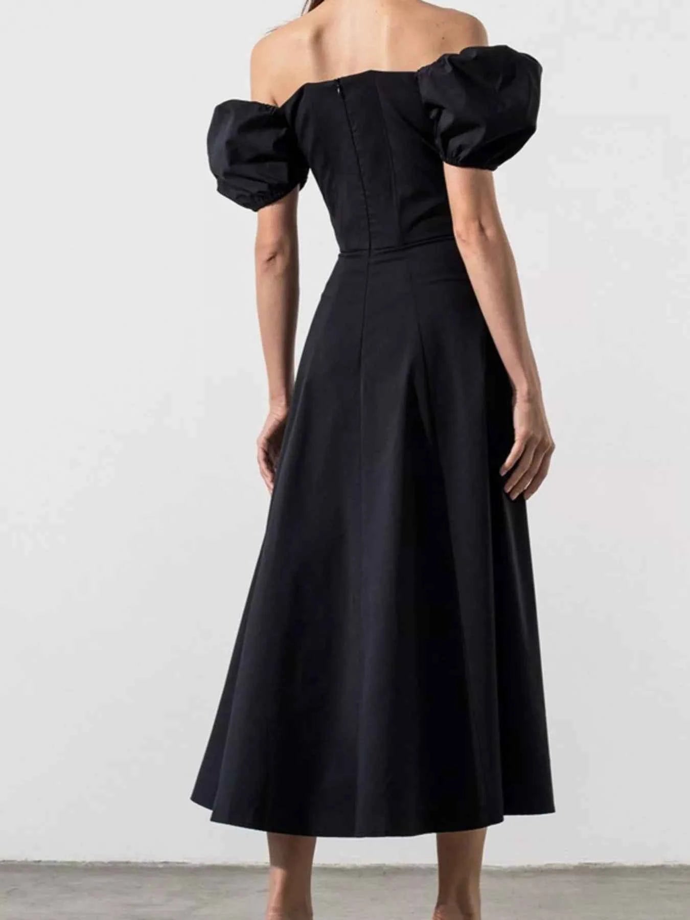 Full Size Slit Short Sleeve Midi Dress Plus Size