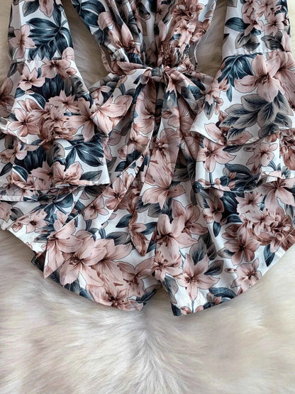 Off-Shoulder Flounce Sleeve Romper