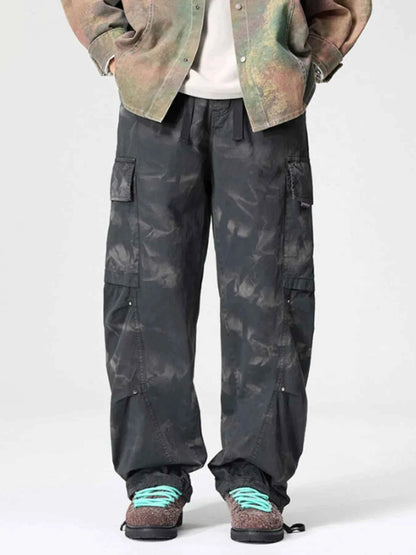 Men's Full Size Wide Leg Cargo Pants Plus Size