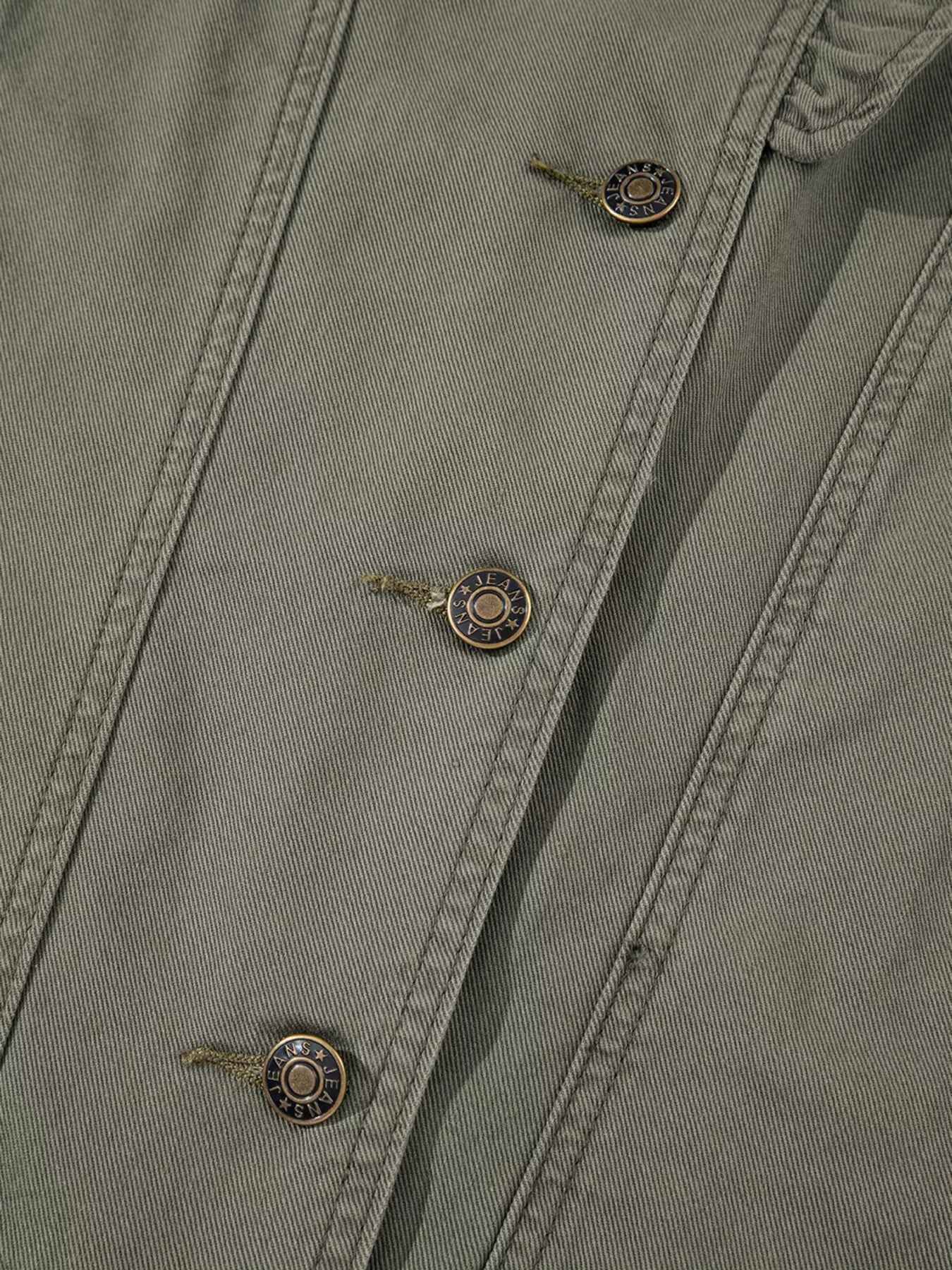 Ruffled Patchwork Denim Jacket Vest