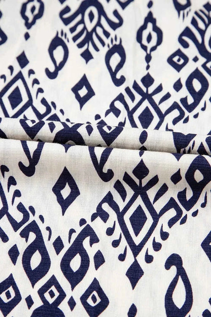 Bohemian Print Wide Leg Jumpsuit