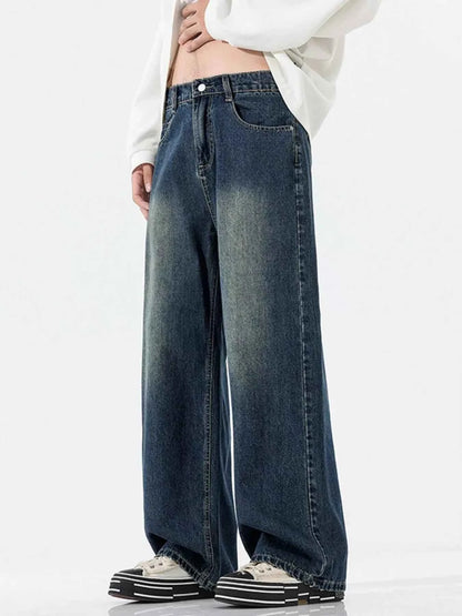 Men's Full Size Wide-Leg Relaxed Fit Jeans Plus Size