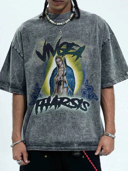 Men's Graphic Round Neck Short Sleeve T-Shirt