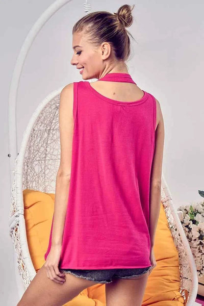 BiBi Cotton Span Knit Double Wear Tank Top