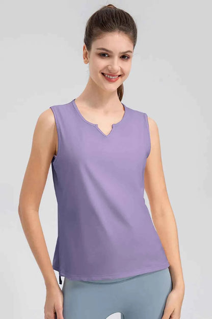 Notched Wide Strap Active Tank