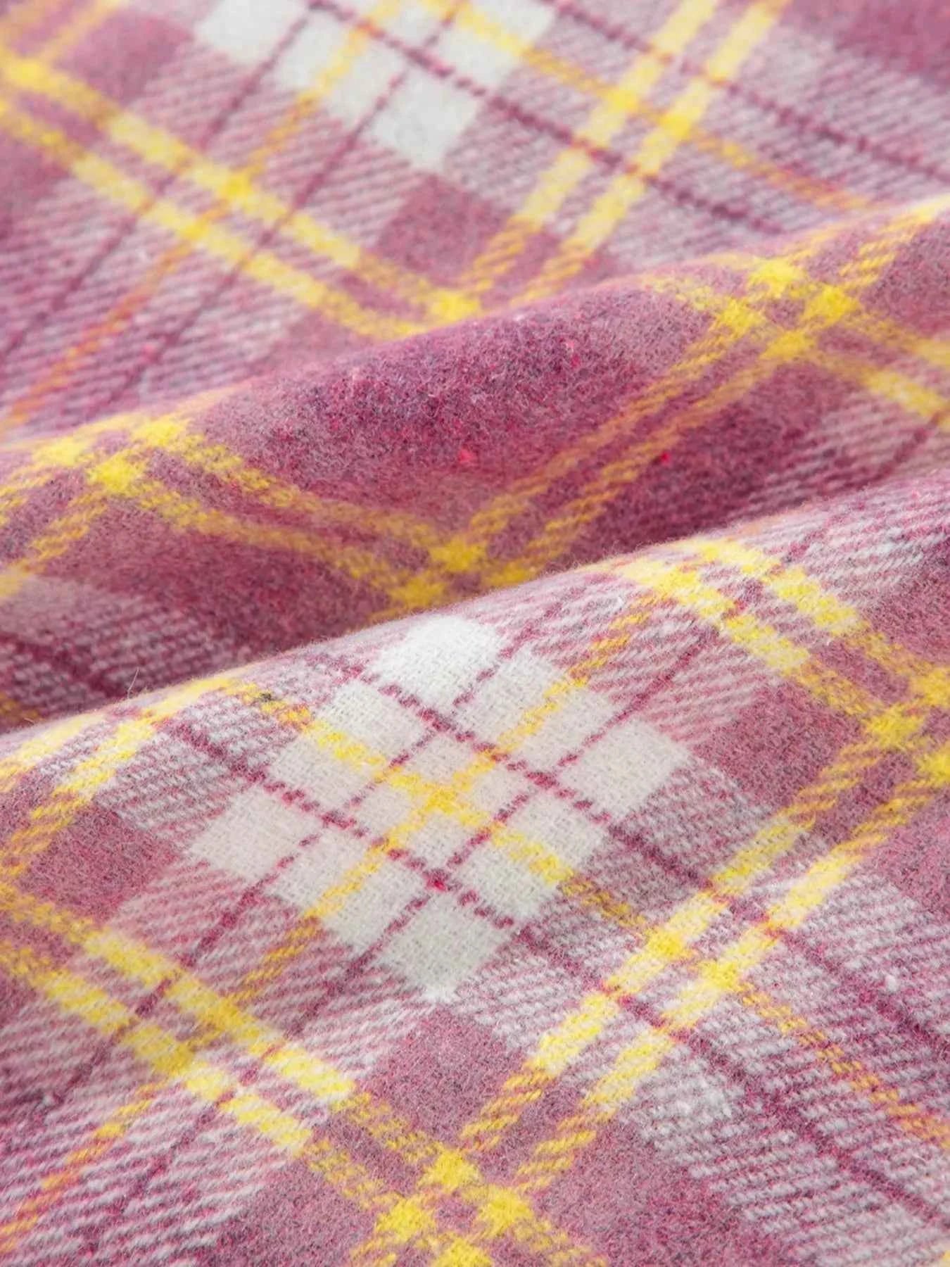Casual Plaid Button-Down Shacket