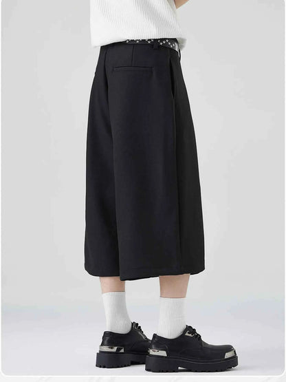 Men's Wide Leg Cropped Pants