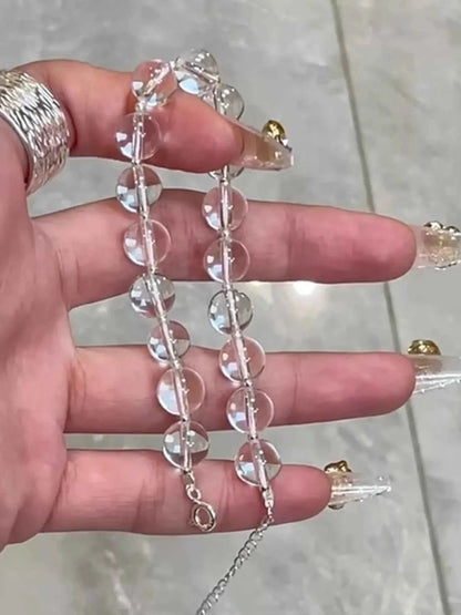 925 Sterling Silver Crystal Bead Bracelet