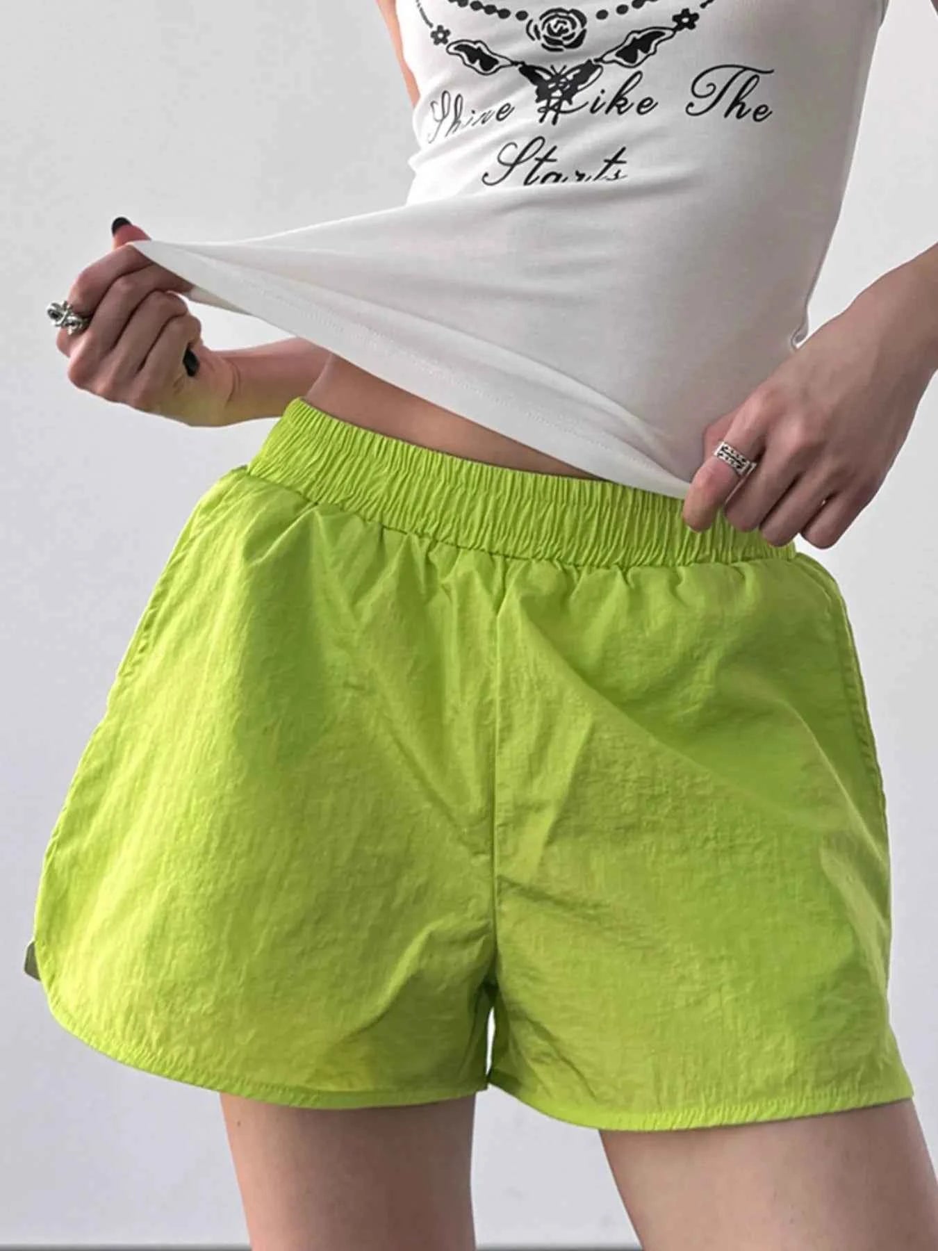 Elastic Waist Active Shorts