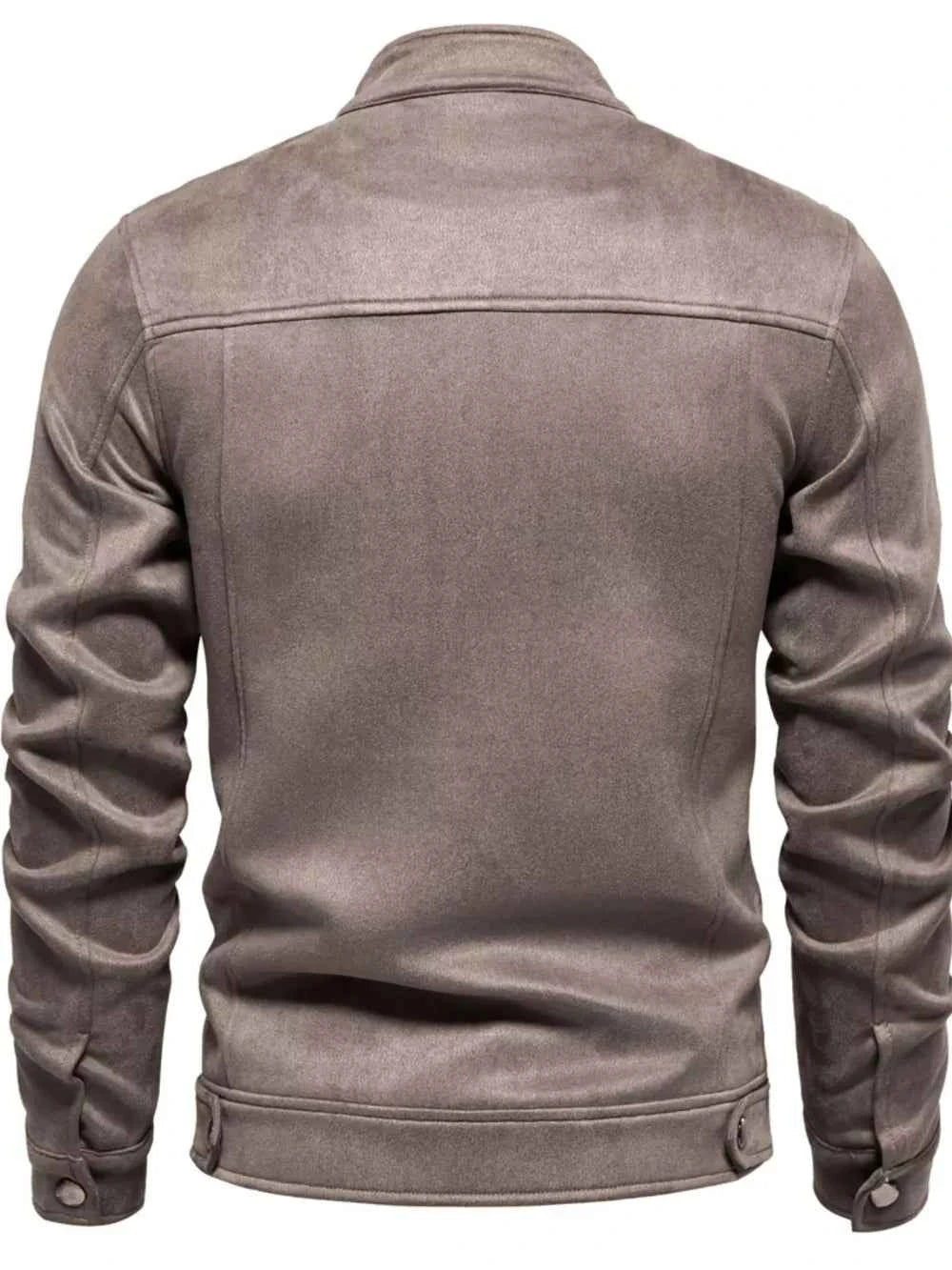 Men's Zip Up Long Sleeve Biker Jacket