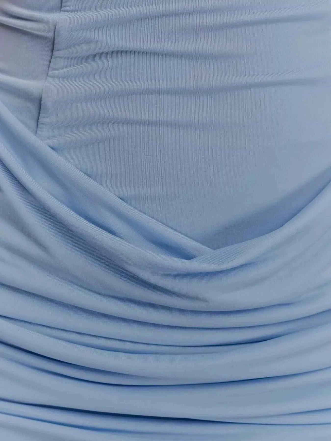 Asymmetrical One-Shoulder Ruched Mini Dress