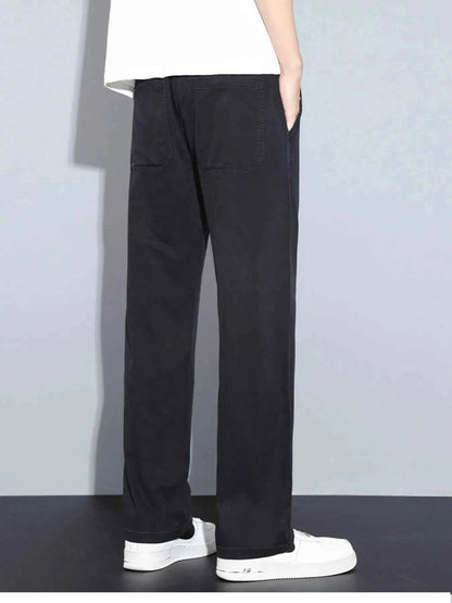 Men's Plus Size Casual Wide Leg Drawstring Pants