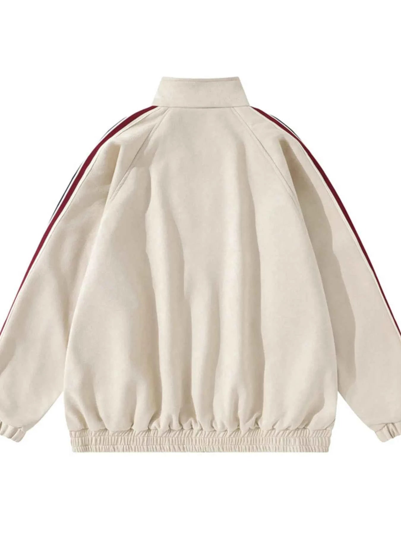 Men's Letter Zip Up Long Sleeve Hoodie