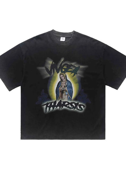 Men's Graphic Round Neck Short Sleeve T-Shirt