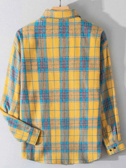 Men's Plus Size Button Up Long Sleeve Shirt