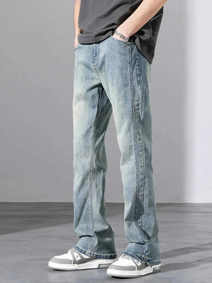 Men's Full Size Straight Leg Jeans Plus Size