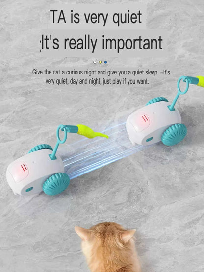Interactive Self-Rotating Pet Teaser Toy